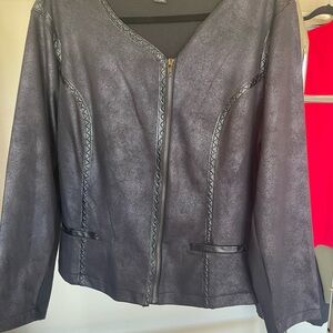 Style & Co. Black Leather Jacket